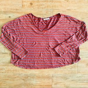 Molly Green Burgundy Striped Top